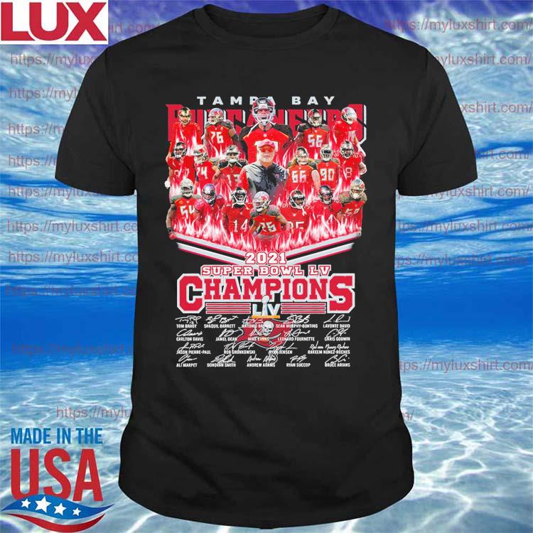 Tampa Bay Buccaneers super bowl lv champions signatures shirt, hoodie,  sweater, long sleeve and tank top