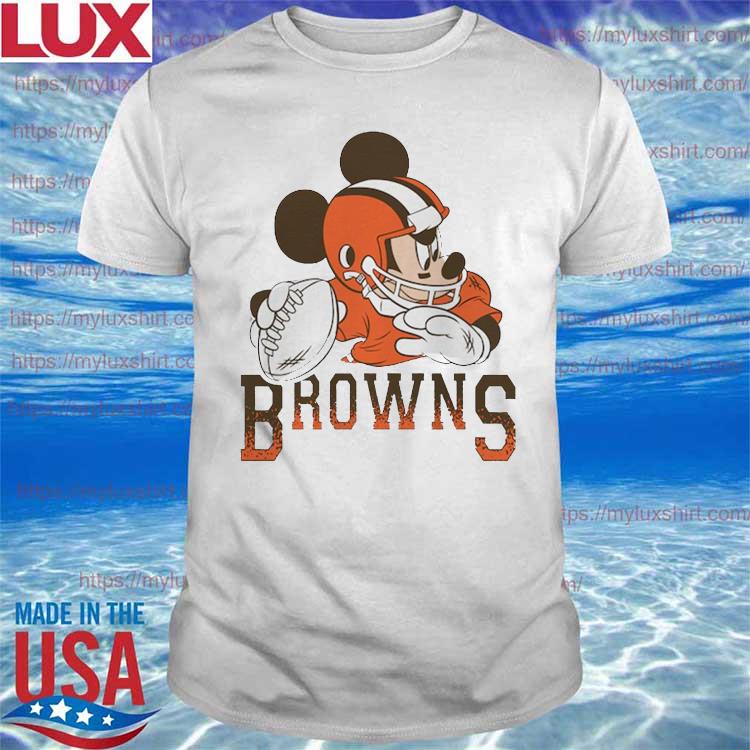 Official Cleveland Browns Junk Food Disney Mickey QB T-Shirt