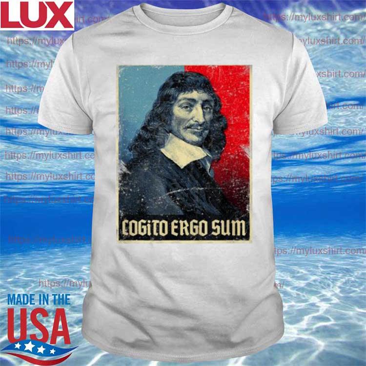 Official Cogito Ergo Sum Rene Descartes Principles Philosophy Vintage Shirt Hoodie Sweater Long Sleeve And Tank Top