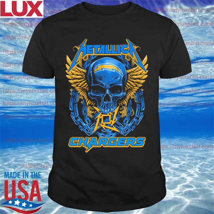 Official Skull Metallica Los Angeles Chargers shirt, hoodie, sweater, long  sleeve and tank top