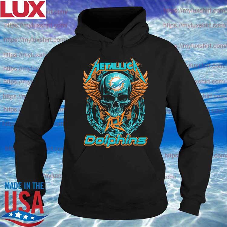 Metallica Skull Miami Dolphins shirt, hoodie, sweater, long sleeve and tank  top