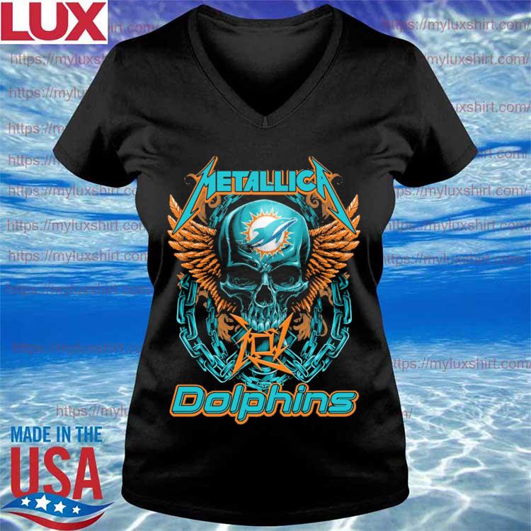 Official Skull Metallica Miami Dolphins shirt, hoodie, sweater, long sleeve  and tank top