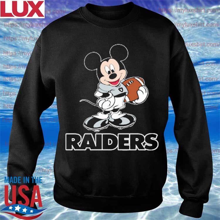 Mickey Mouse playing rugby Las Vegas Raiders shirt, hoodie