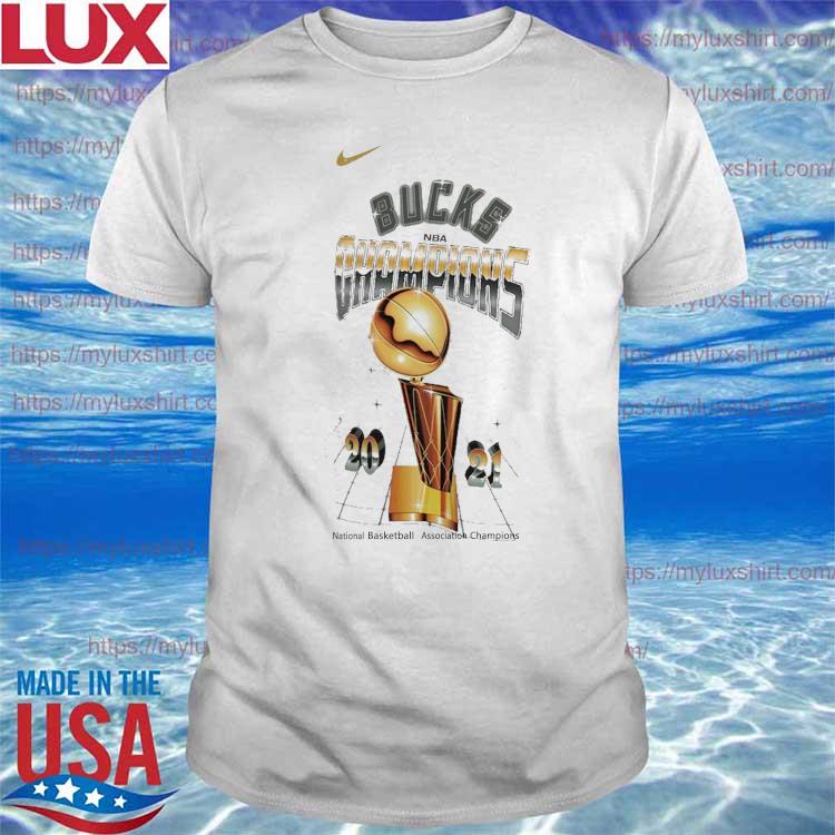 Milwaukee Bucks Nike 2021 NBA Finals Champions Celebration Expressive  T-Shirt