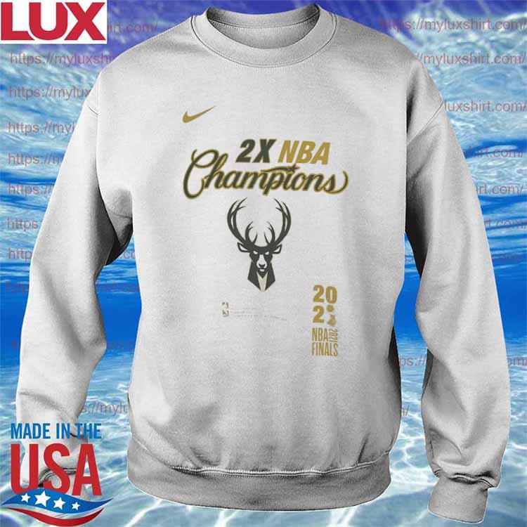2X NBA Champions Milwaukee Bucks 2021 NBA Finals shirt, hoodie, sweater,  long sleeve and tank top