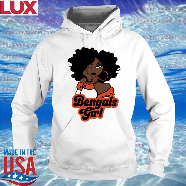 Black Woman Cincinnati Bengals Girl Shirt, hoodie, sweater, long