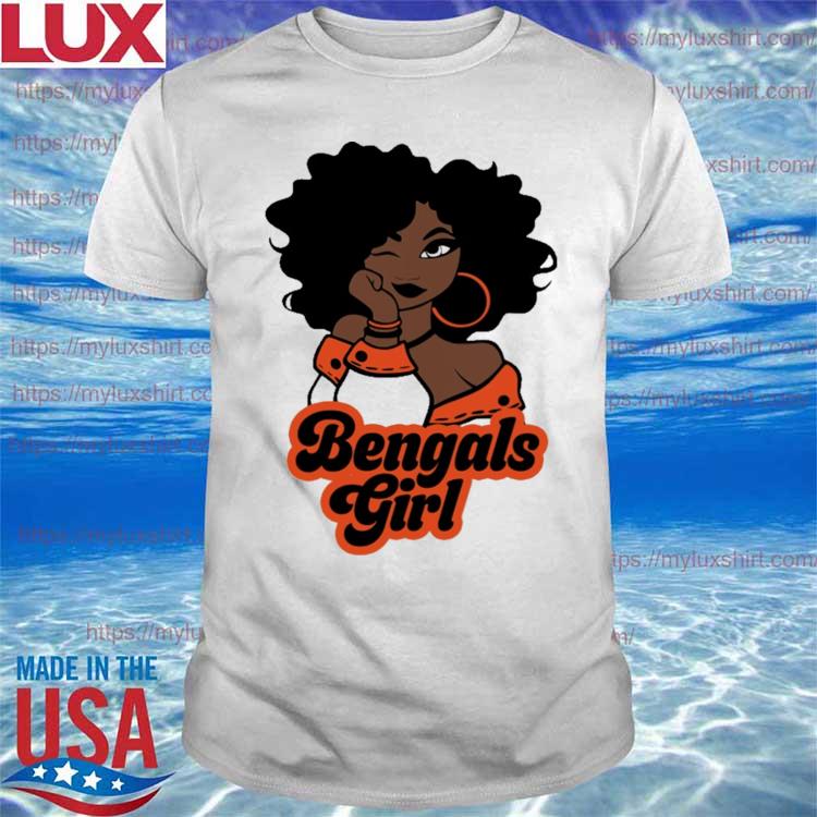 Black Woman Cincinnati Bengals Girl Shirt, hoodie, sweater, long