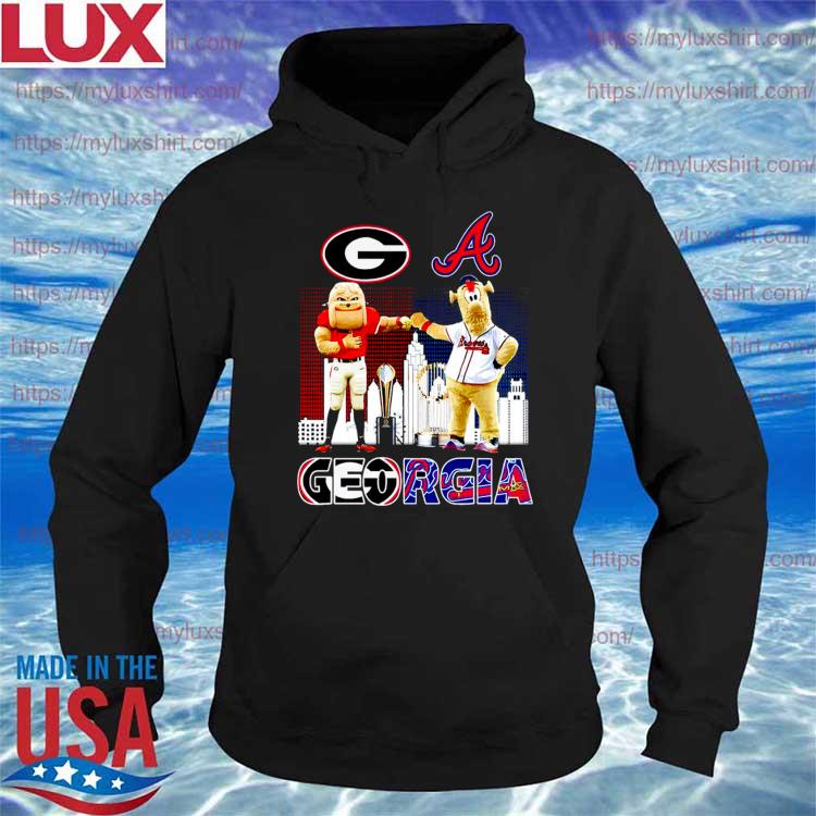 Mascot Georgia Bulldog and Atlanta Braves 2021 Champions Georgia city shirt,  hoodie, sweater, long sleeve and tank top