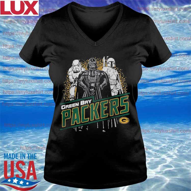 Official Green Bay Packers Junk Food Empire Star Wars 2022 T-Shirt