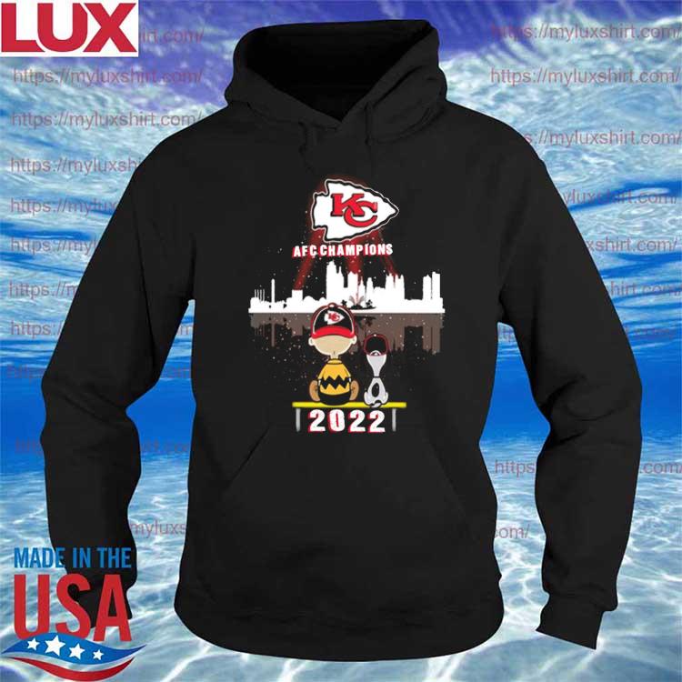 Official Snoopy and charlie brown Kansas city Chiefs 2022 afc champions  shirt, hoodie, sweater, long sleeve and tank top