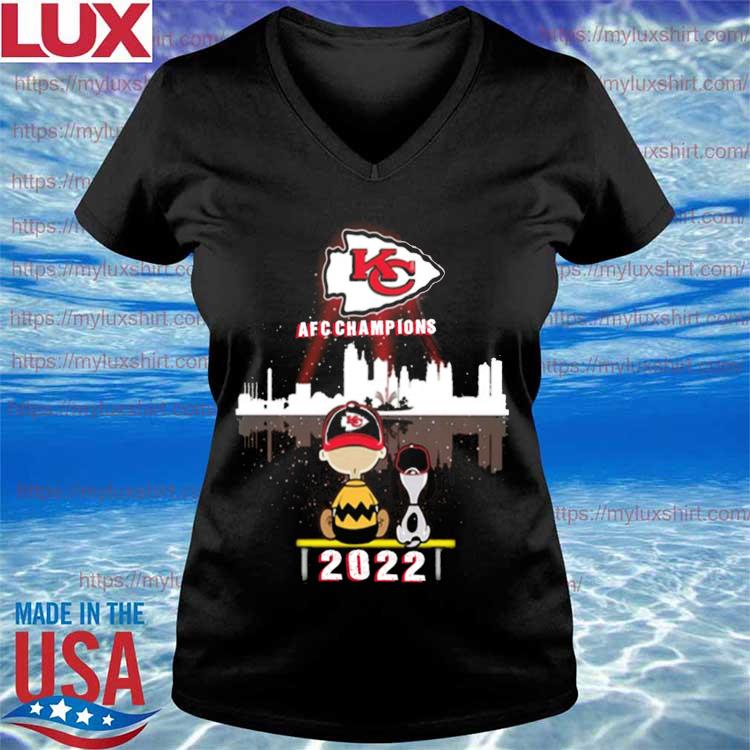 Snoopy And Charlie Brown Kansas City Chiefs 2022 AFC Champions T