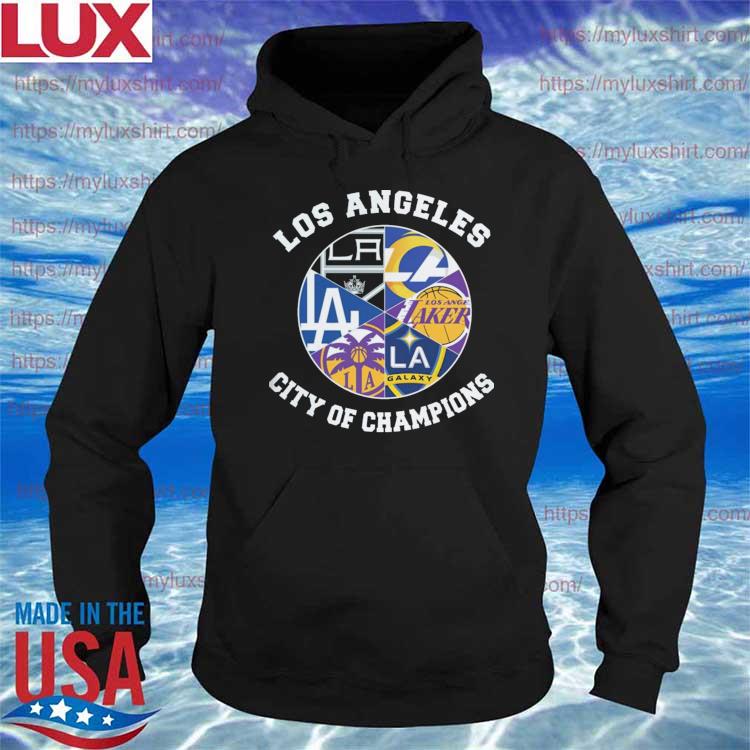 Los Angeles City Of Champions Dodgers Lakers Rams Shirt, hoodie