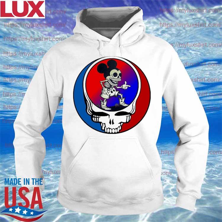 Grateful Dead skull and Mickey Mouse skeleton shirt, hoodie, sweater, long  sleeve and tank top