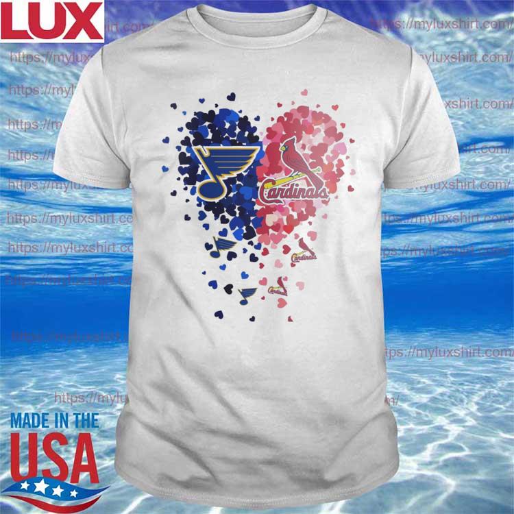 Heart St Louis Blues and St Louis Cardinals shirt, hoodie, sweater