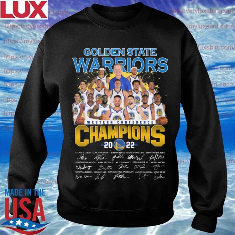 Golden State Warriors Western Conference Finals Champions 2022 signatures  shirt, hoodie, sweater, long sleeve and tank top