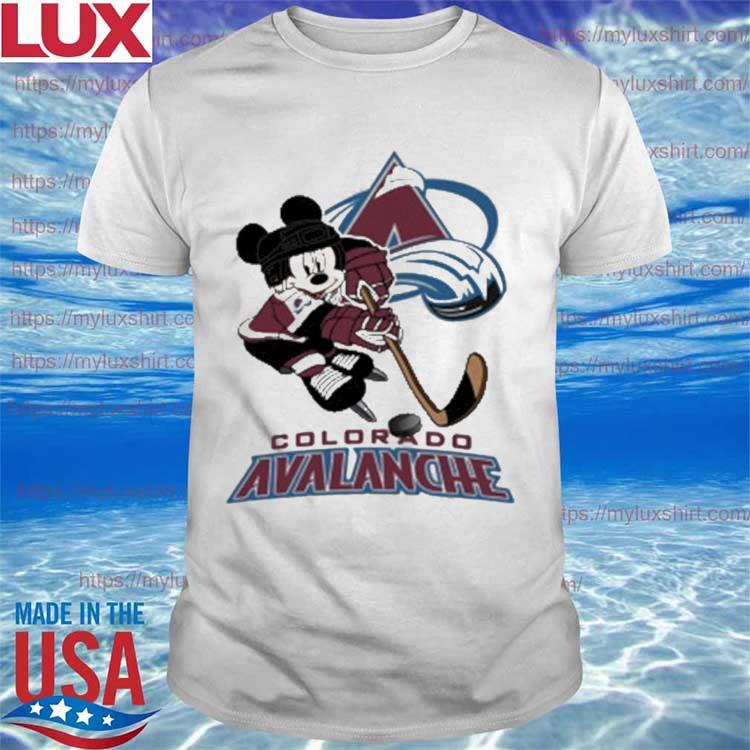 NHL Colorado Avalanche Mickey Mouse Disney Hockey Player Shirt