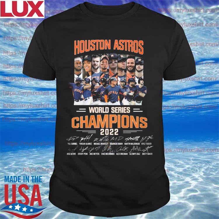 MLB Houston Astros team Winner 2022 World Series Champion signatures shirt