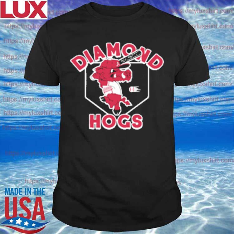 Arkansas Diamond Hogs Vintage Black T-Shirt
