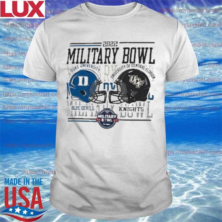 Duke Blue Devils Vs Ucf Knights Military Bowl 2022 Vintage Helmet Shirt