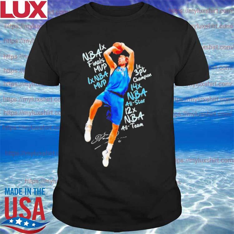 Jump Shot Graphic Dirk Nowitzki Signature Shirt