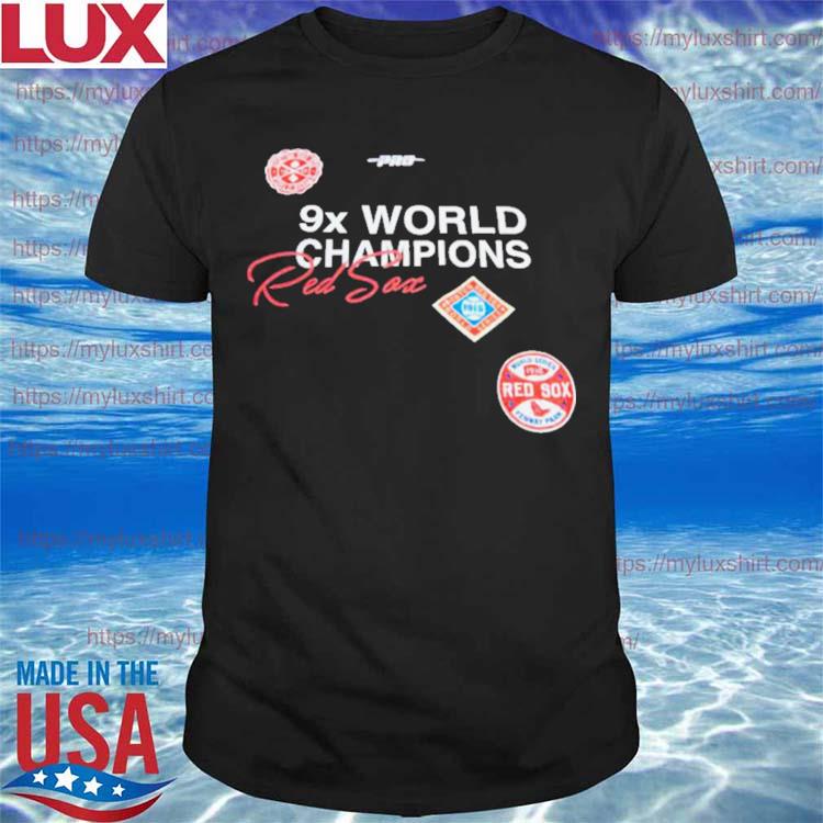 Official Boston 9x World Champions Red Sox Pro Standard Championship Shirt