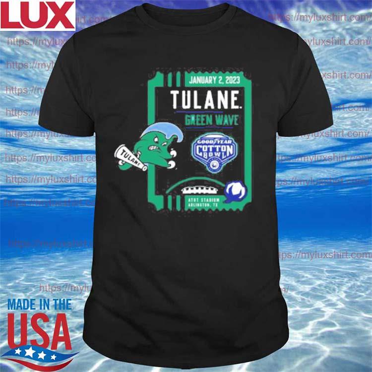 Official Tulane Green Wave 2023 Goodyear Cotton Bowl Arlington T-Shirt