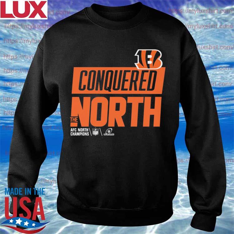 Cincinnati Bengals 2022 AFC North Division Champions conquered north shirt,  hoodie, sweater, long sleeve and tank top