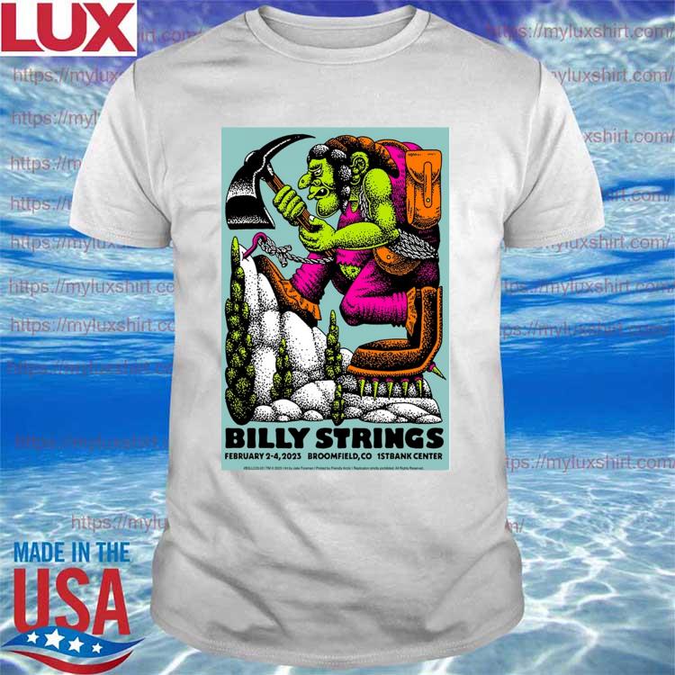 Billy Strings 2023 Colorado, Feb 2nd 4th, 1st Bank Center, Broomfield Colorado Poster T-shirt