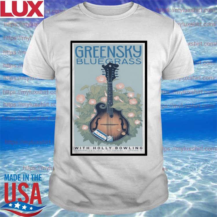 Greensky Bluegrass Chicago 2023, Feb 3rd & 4th, Vic Theater Chicago IL Poster T-Shirt