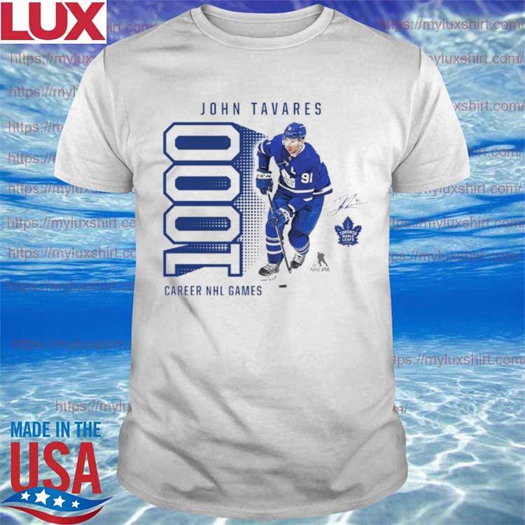 John Tavares Toronto Maple Leafs 1000 Career NHL Games signature shirt