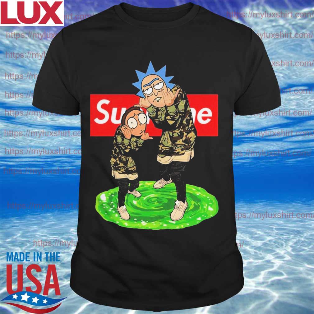 Official Supreme Rick And Morty Shirt Hoodie Sweater Long Sleeve And Tank Top