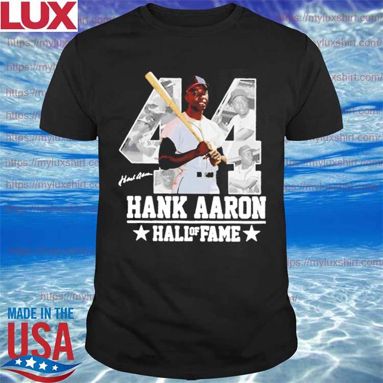 Hank Aaron 44 HOF Milwaukee-Atlanta Baseball Jersey Hammer Aaron